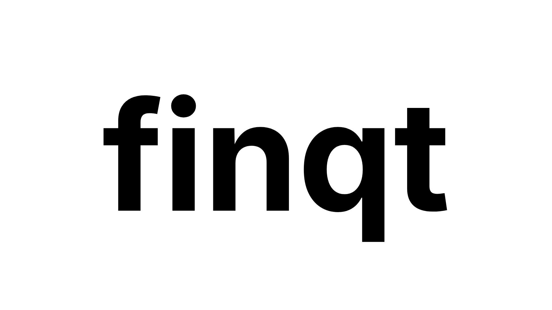finqt wordmark, black version, for light backgrounds